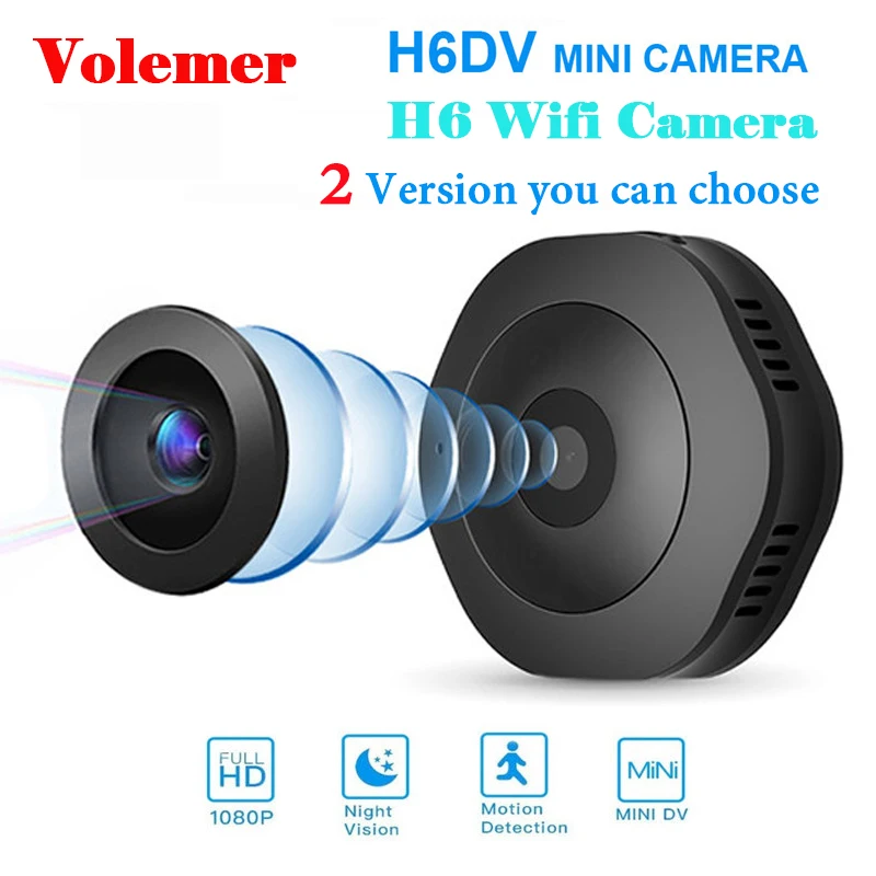 Volemer H6 DV/Wi Fi Micro ночная версия камеры мини Действие камера с движения сенсор Видеокамера голос, видео регистраторы Малый камер
