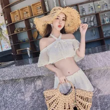 Купальники, женские купальники, бикини, для девочек, детский купальник, новинка, для девочек, Falbala, с высокой талией, юбка, купальники, спандекс, одноцветные