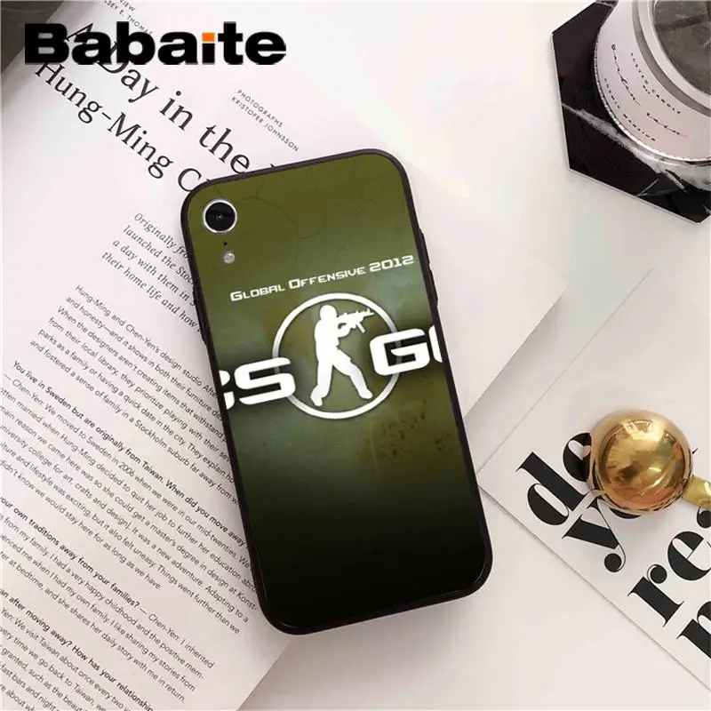 Babaite Counter Strike cs go чехол черный мягкий чехол для телефона для iPhone X XS MAX 6 6S 7 7plus 8 8Plus 5 5S XR