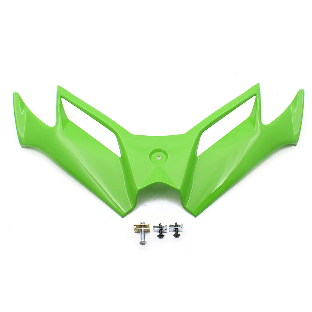 Мотоцикл Аэродинамика Winglet передний обтекатель для Kawasaki Ninja250/Ninja300 крышка мотоцикла - Цвет: Зеленый