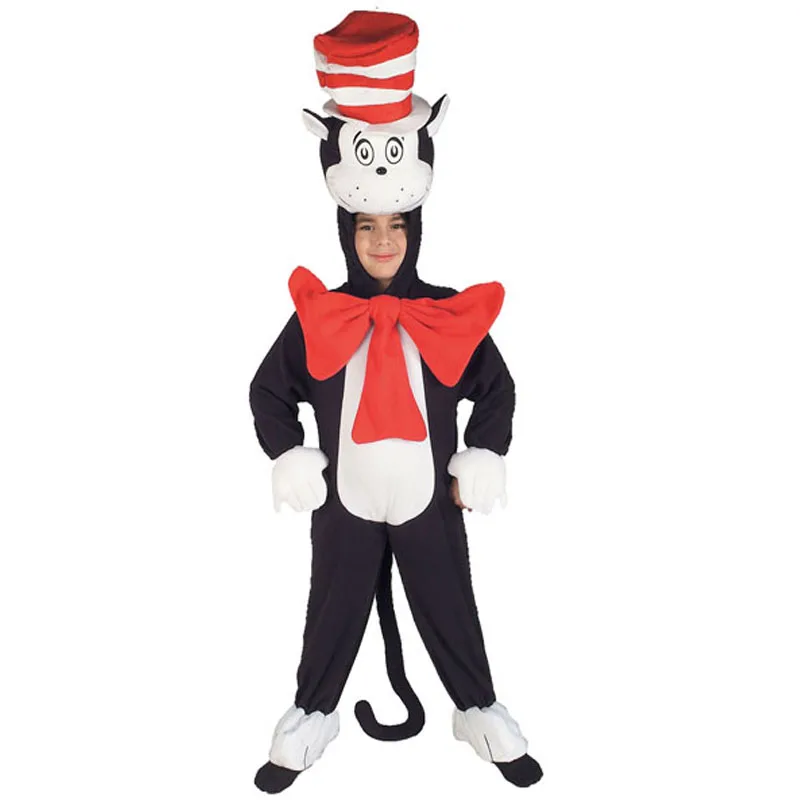 Роскошный детский костюм кошки в шляпе Детский животного на Хеллоуин|halloween cat|cat