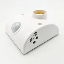 Цоколь E27 стандартный AC 170-250V Основание лампы инфракрасный ИК-датчик автоматический настенный светильник держатель Гнездо PIR детектор движения