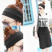 1000 шт./лот(Большая распродажа) Женская широкая Спортивная эластичная цельная повязка для волос