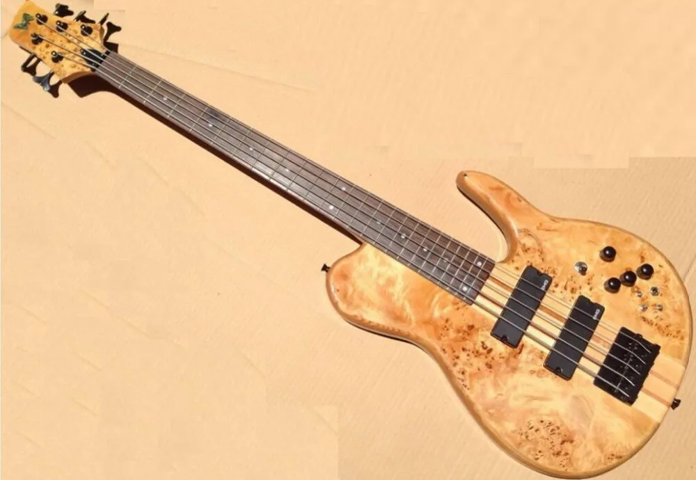 

neck through 5 string Foder Imperial electric bass guitar with active pickup solid ashwood