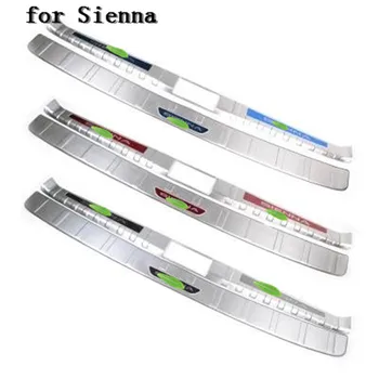 

Stainless Steel Car Rear Bumper Protector Sill Trunk Tread Plate Trim Car accessories for Toyota Sienna 2011-2018 Car styling