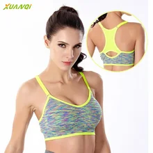 Для женщин Спортивное Спортивный бюстгальтер бесшовные популярные: мягкий бег тренажерный зал Бюстгальтер Топы Шу