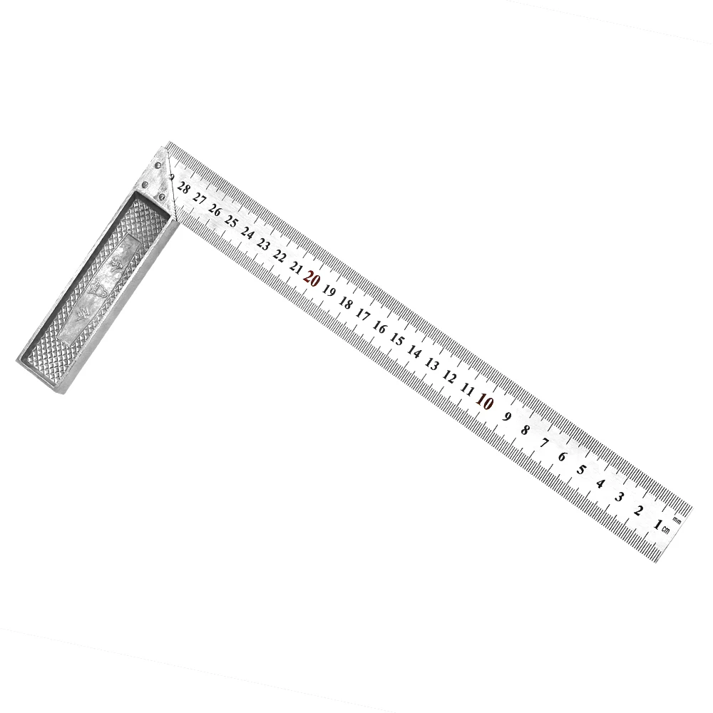 DIYWORK 30CM 90 Degrees Metal Steel Engineers Try Square Set Wood Measuring Tool Measurement Instrument Right Angle Ruler