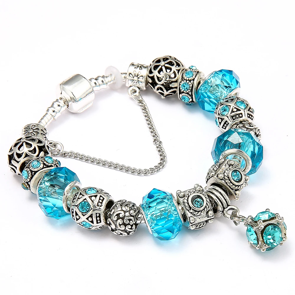 Buy 2018 Crystal Water Drops Bracelets Bangles Silver