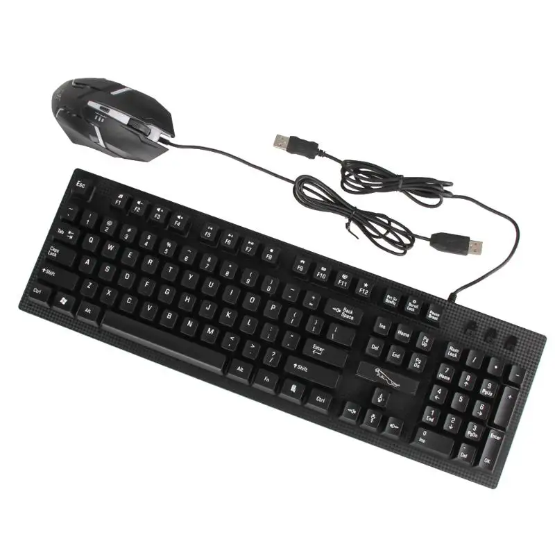 

Backlight Keyboard Mice set USB Wired Desktop Notebook Computer gaming keyboard mouse Combo for Game LOL Light Gaming gamer