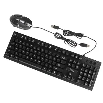 

Backlight Keyboard Mice set USB Wired Desktop Notebook Computer gaming keyboard mouse Combo for Game LOL Light Gaming gamer