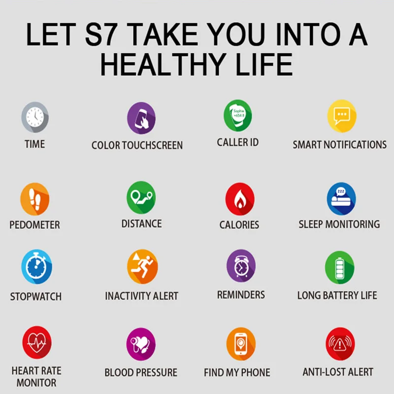 Buy 2019 Smart Watch Men Waterproof Blood Pressure Big Touch Screen Smartwatch Women Heart Rate Sport Fitness Tracker Watch Wearable