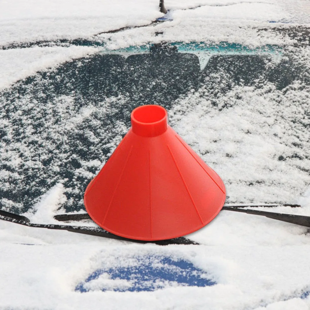 

1PCS Ice Scraper Magic Ice Shovel Cone Shaped Funnel Snow Remover Tool Useful Outdoor Car Windshield Snow Removal Scrape