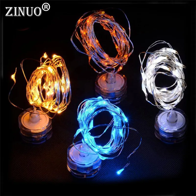 

ZINUO 2M 20 LEDs Light Christmas Copper Wire String Light Waterproof floral Bottle Vase Starry Ribbon Home Garden Decoration