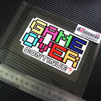 

GAME over continue reflective stickers motorcycle decals
