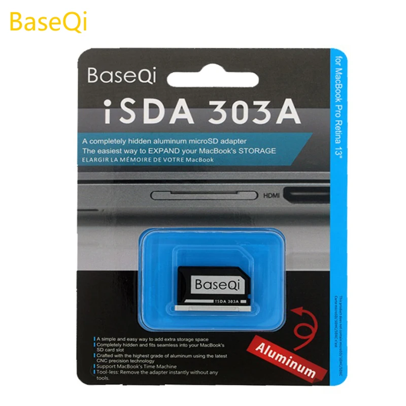 

BaseQi Aluminum Memory Card Adapter For MacBook Pro Retina 13
