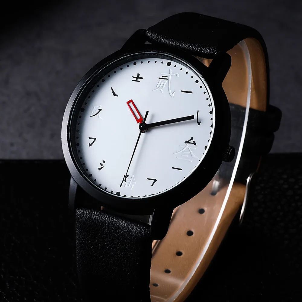 

Chinese style Quartz Mens Watches Black Leather Strap Men's Wrist Watches Fashion Casual Men Clock Relogio Masculino Watch man