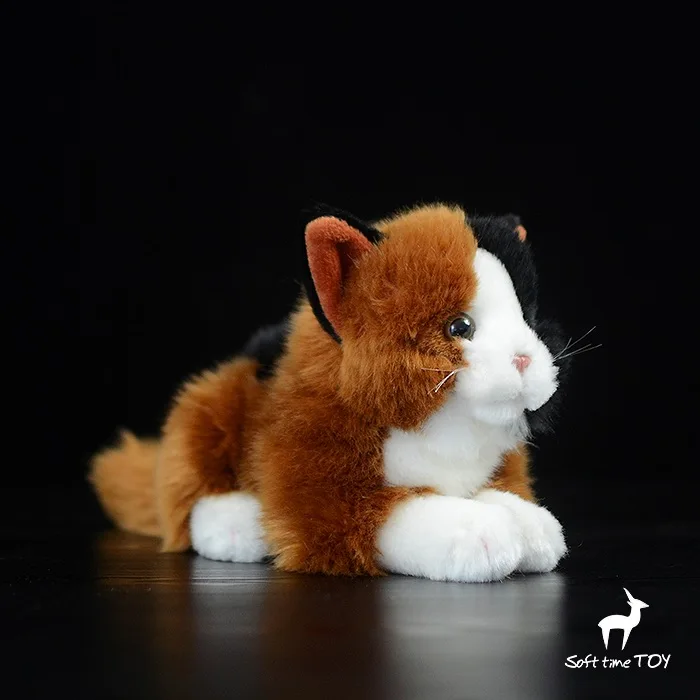 Товары для кошек Плюшевые куклы животных игрушка реальной жизни лежа кукла Кошки Игрушечные лошадки рождественские подарки
