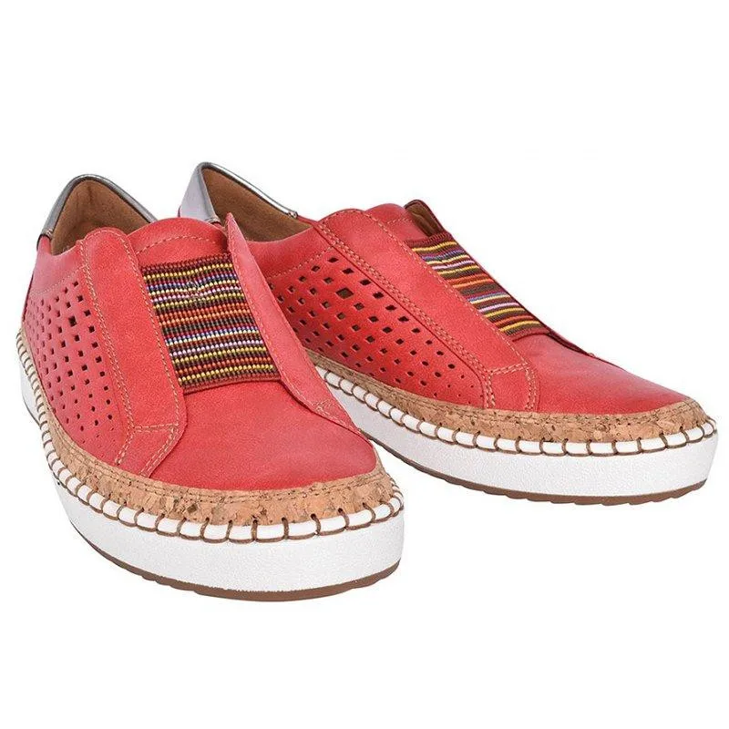 Laamei/кожаные лоферы; женские кроссовки; Повседневные Удобные женские лоферы; женская обувь на плоской подошве; tenis feminino Zapatos De Mujer - Цвет: red