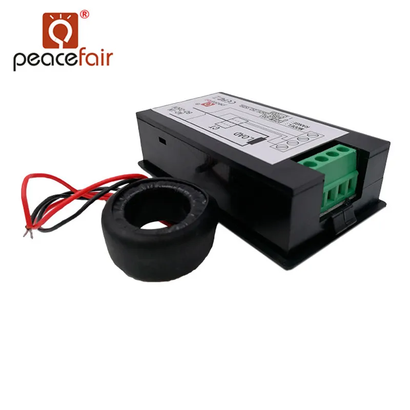 Beste Peacefair AC Eenfase Digitale Wattmeter Power Energy Meter 220V 100A Kwh Meter Homekit PZEM 061 met Coil CT Gratis verzending