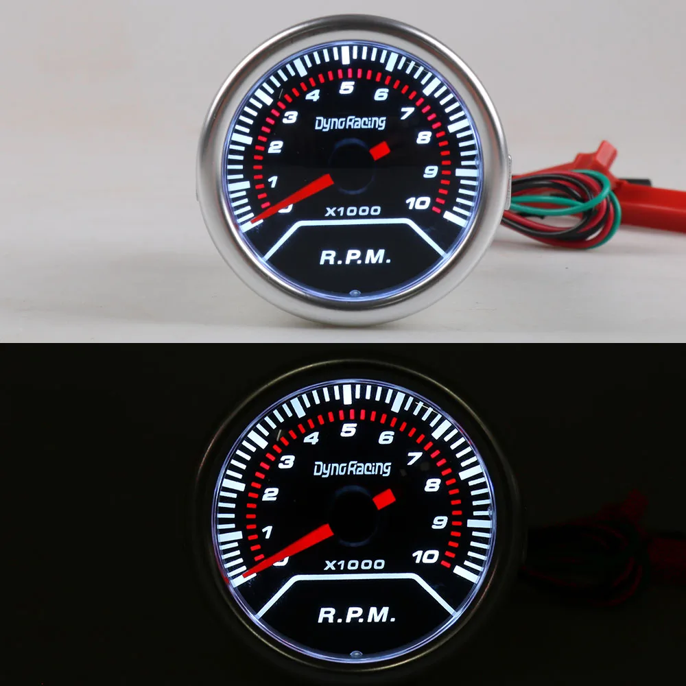 Dynoracing тахометр " 52mm Дым объектива 0-10000 тахометре супер яркий светодиодное освещение автомобиль метр BX101224