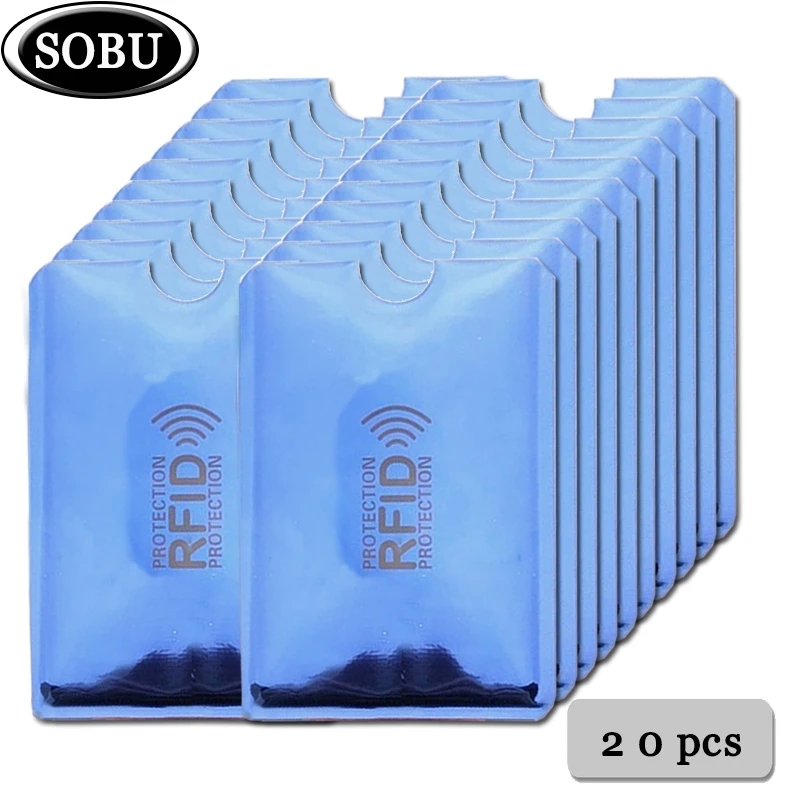 

20pcs Anti Rfid Blocking Reader Lock Bank Card Holder ID Bank Card Case Student Cute ID Cards Wallet Passport Business Bancaire