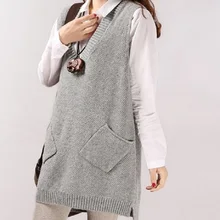 2016 new spring autumn font b maternity b font clothing materntiy vest knitted sweater vest pregnant