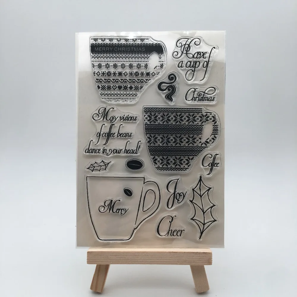 

coffee Transparent Clear Silicone Stamp/Seal for DIY scrapbooking/photo album Decorative clear stamp