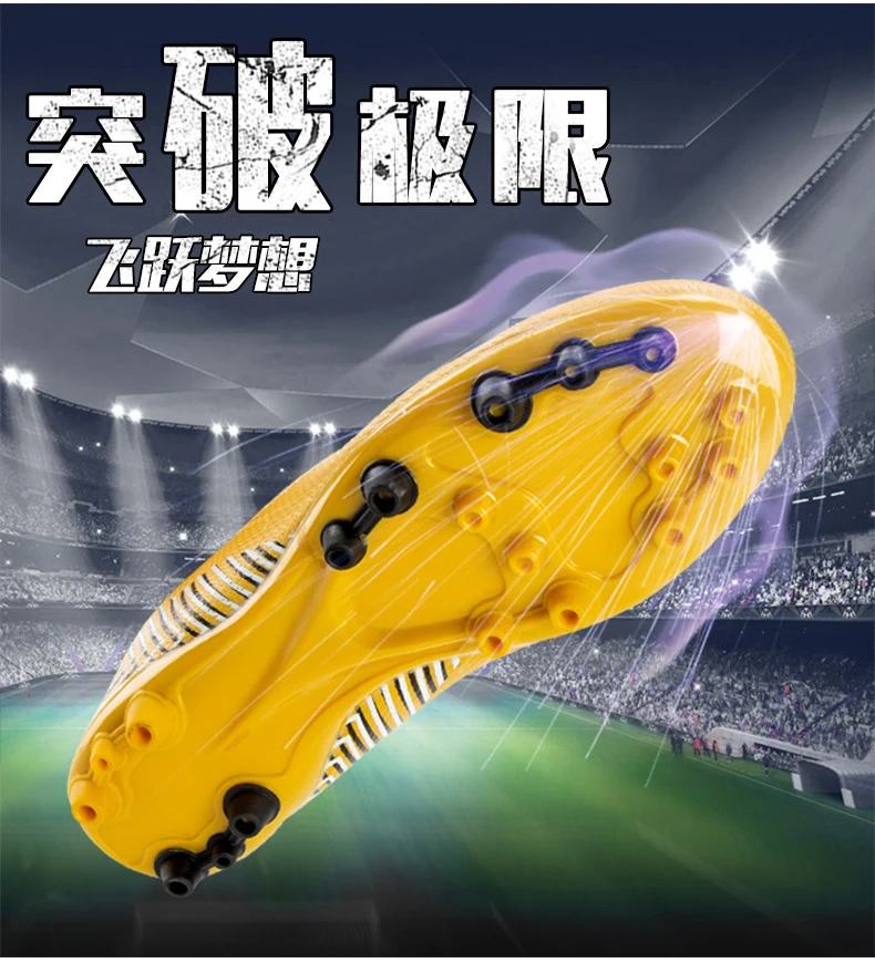 Outdoor Long Spikes Men Soccer Shoes Sneakers Cleats Turf Male Sport Football Shoes Rubber Men Boys Trainers Foot Ball Indoor 2