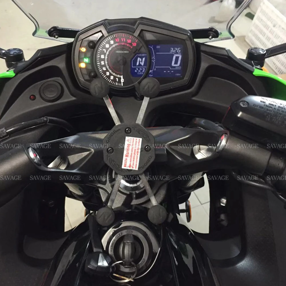 Коврик держатель для телефона, с gps-системой для KAWASAKI ZX6R ниндзя 650 1000 ER6F ZG1400 Z1000S аксессуары для мотоциклетной рамы кронштейн Стенд навигации