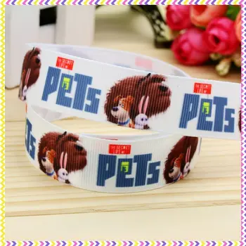 

New 7/8'' Free shipping pets printed grosgrain ribbon hair bow headwear party decoration wholesale OEM 22mm H3923