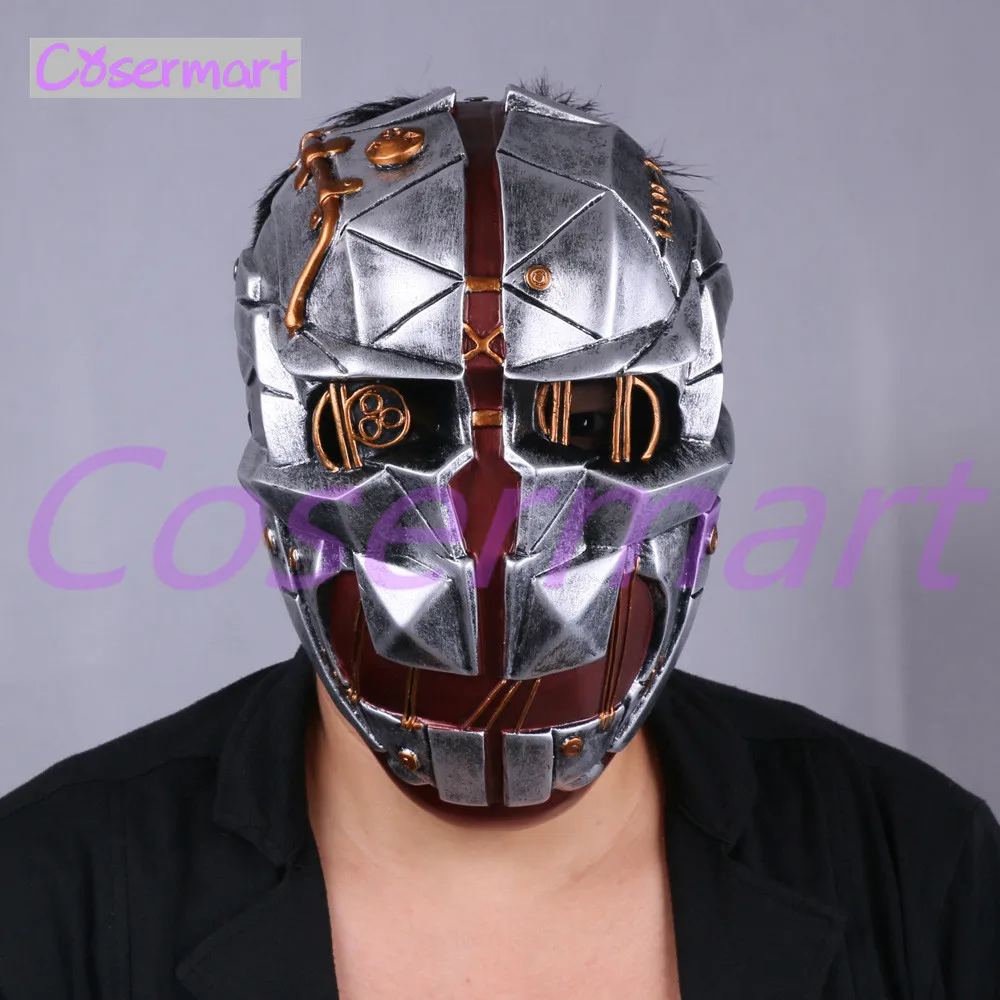 Cos Hot Game Dishonored Helmet Wearable Masks Cosplay Corvo Attano Mask Hard Resin Halloween Party (4)