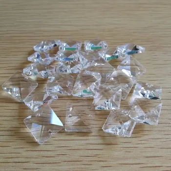 

14mm 6720 units crystal lighting square beads in 2 holes DIY door curtain pendant beads chandelier lamp beads