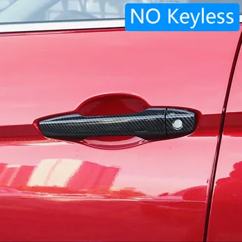 

Carbon Fiber Look Overlay For 2018 2019 Mitsubishi Eclipse Cross 8pcs Interior Cover Car Door Handle Without Keyless Entry Trims