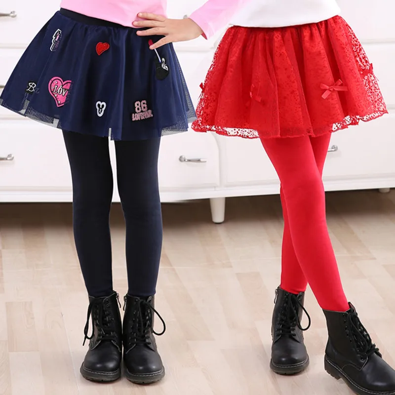 

Infant Toddler Cozy Pantskirt Children Girls Lace Culotte Kids Child Legging Trousers Skirt For Height 105-165cm Pricess Dress