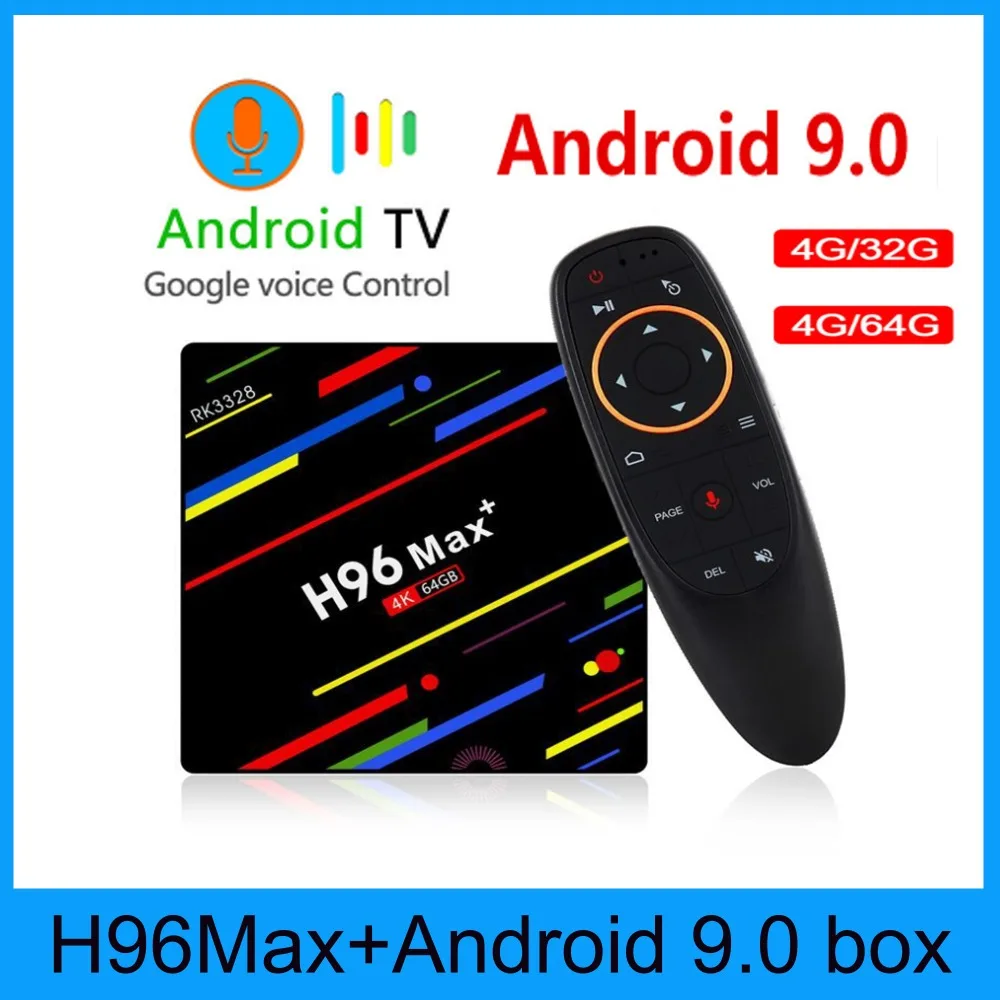 ТВ приставка H96 MAX Plus Android 9 0 смарт RK3328 4 ГБ 32 64 Гб 5G Wifi 4K H.265 медиаплеер Pro H2 PK X96