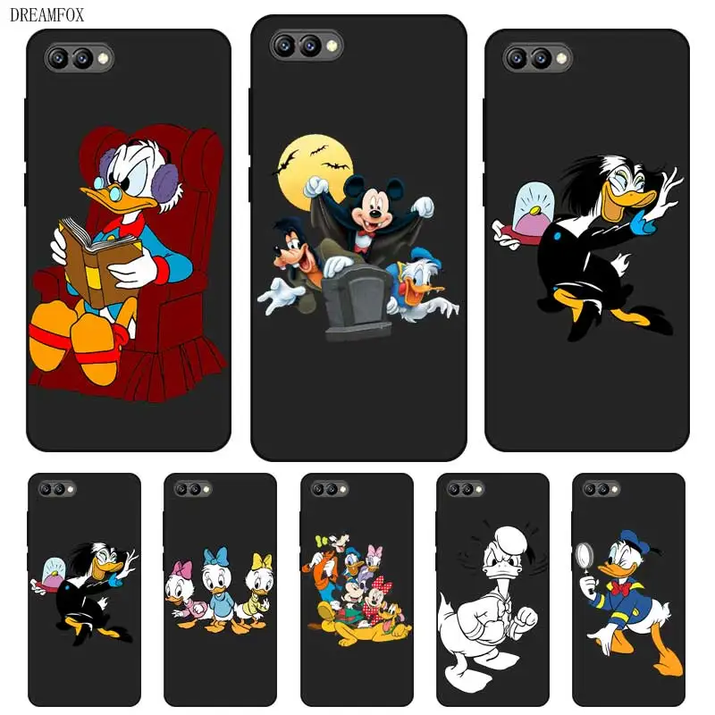 

P045 Donald Duck Popular Black Silicone Case Cover For Huawei Honor 6A 6C 6X 7A 7C 7S 7X 8 Lite Pro