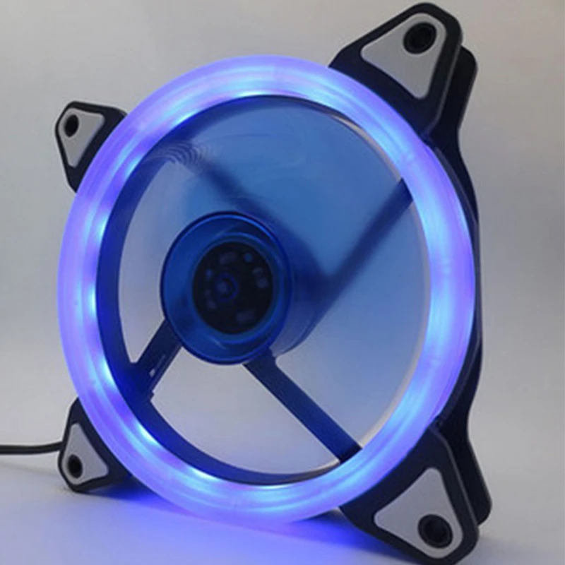 

Night Lamp Computer 120mm LED Fan 120 MM Fan Ring Guide Light Blue Red Green High Quality Computer Cooling Fan Cooler For CPU