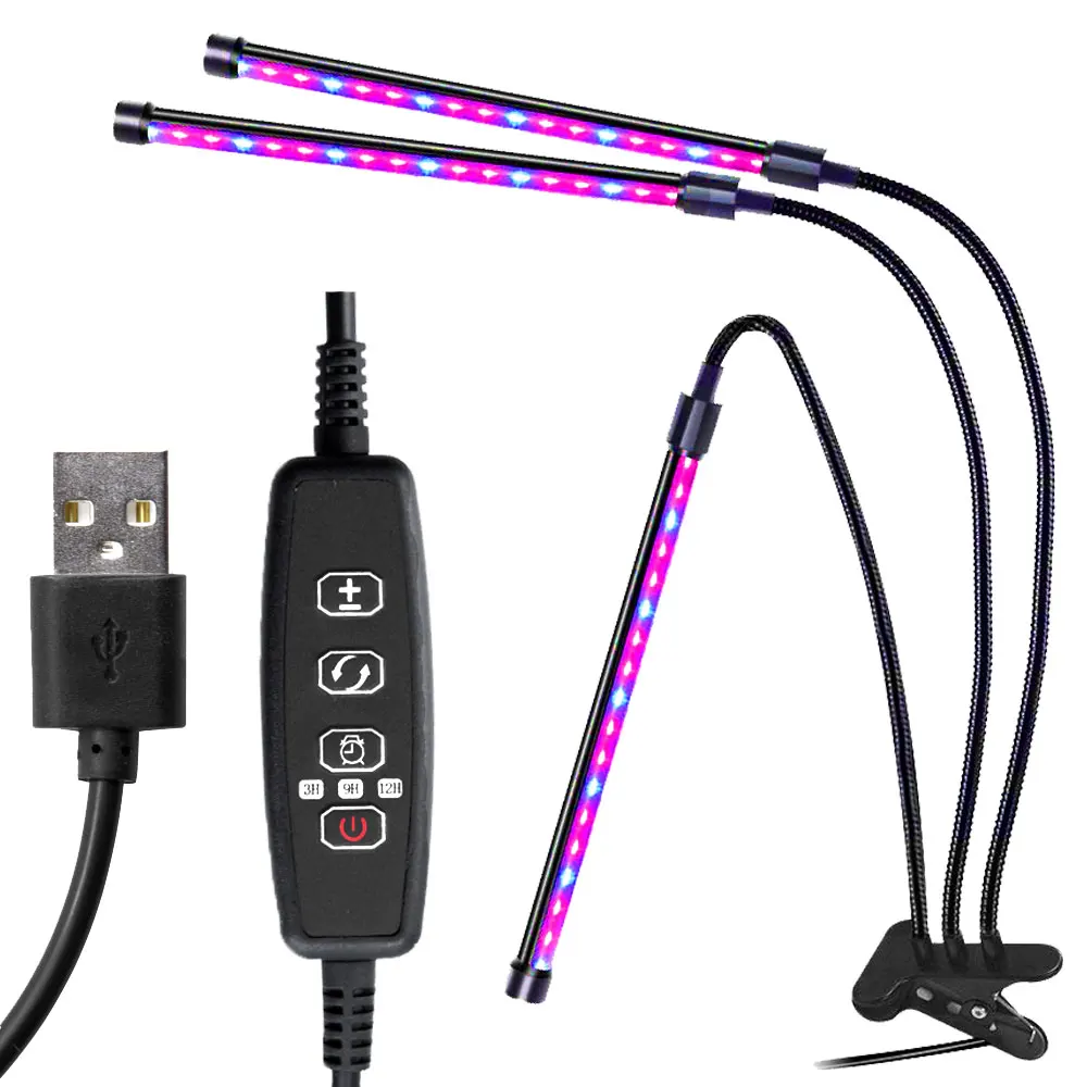 

LED Plant Grow Light Dimmable LED Grow Lights for Indoor Plants Flexible Gooseneck Plant Light With Timer 3/9/12H Growing Lamp