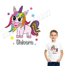 Стикер в виде единорога для детей Аппликация в пластырь железо на джинсовой моющейся модной теплопередачи Parches для рюкзаков Kawaii Пользовательские DIY