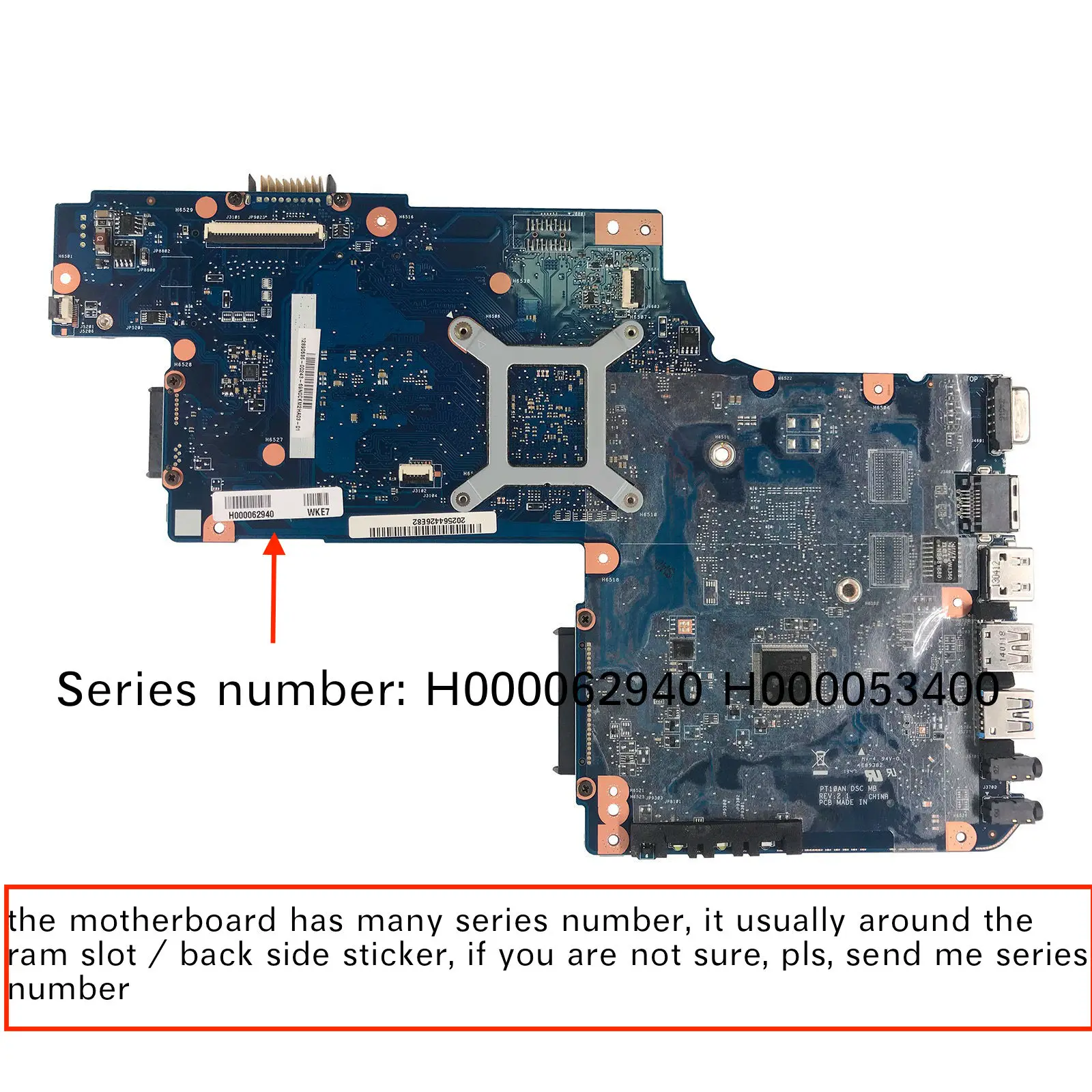H000062940 H000053400 для Toshiba Satellite C50 C55 C50D C50-D C55D материнская плата для ноутбука