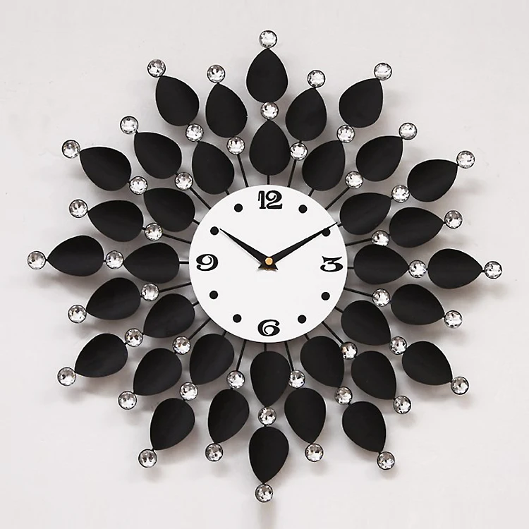 Designer Wall Clocks Online 5 6 7 optical wall modern wall clock High Quality New Fashion Modern Ultra Silence Extra Large Big Metal Black Flower Wall Designer Wall Clocks Online designer wall clocks High Quality New Fashion Modern Ultra Silence Extra Large Big Metal Black Flower Wall