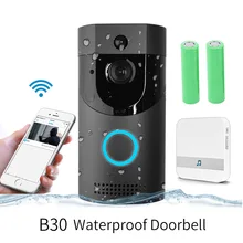 Anytek B30 wifi дверной звонок 720P беспроводной домофон IP65 Водонепроницаемый FIR сигнализация ИК ночного видения B30 Смарт видео дверной звонок IP камера Anytek B30 wifi дверной звонок 720P беспроводной домофон IP65 Водонепроницаемый FIR сигнализация ИК ночного видения B30 Смарт видео дверной звонок IP камера