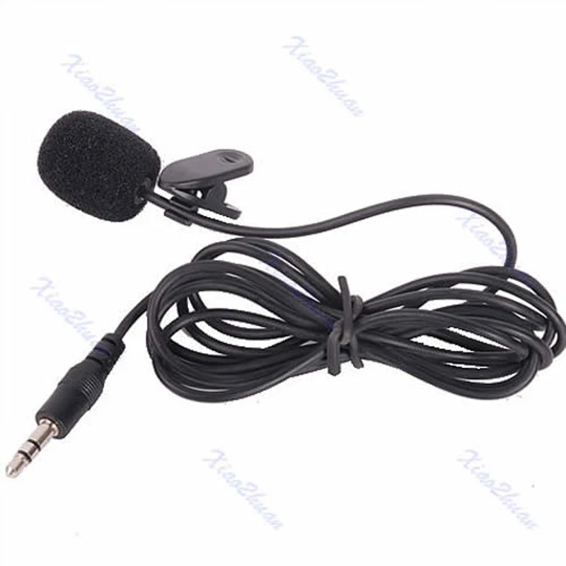 High Quality 3.5mm Mini Hands Free Clip On Lapel Mic Microphone For PC