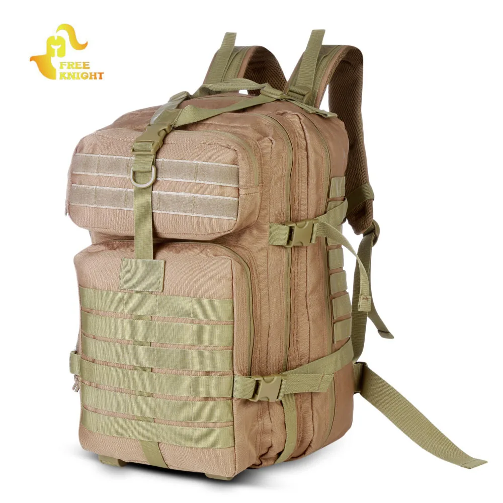 

Free Knight 40L Tactical Military Backpack 900D Oxford Waterproof Assault Pack Military Backpack+Water Bottle Bag Outdoor Sports