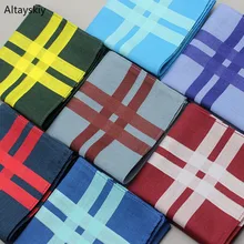 Носовые платки женские хлопковые клетчатые Ретро Высокое качество Элегантные квадратные полотенца Карманные женские модные корейские стильные женские Простые повседневные