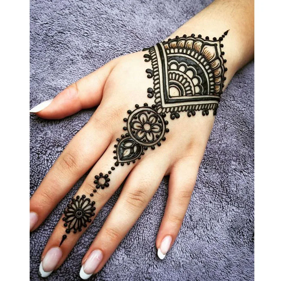 GOLECHA Black Brown Red White Henna Cones Indian Henna Tattoo Paste For Temporary Tattoo Body Art Sticker Mehndi Body Paint 6