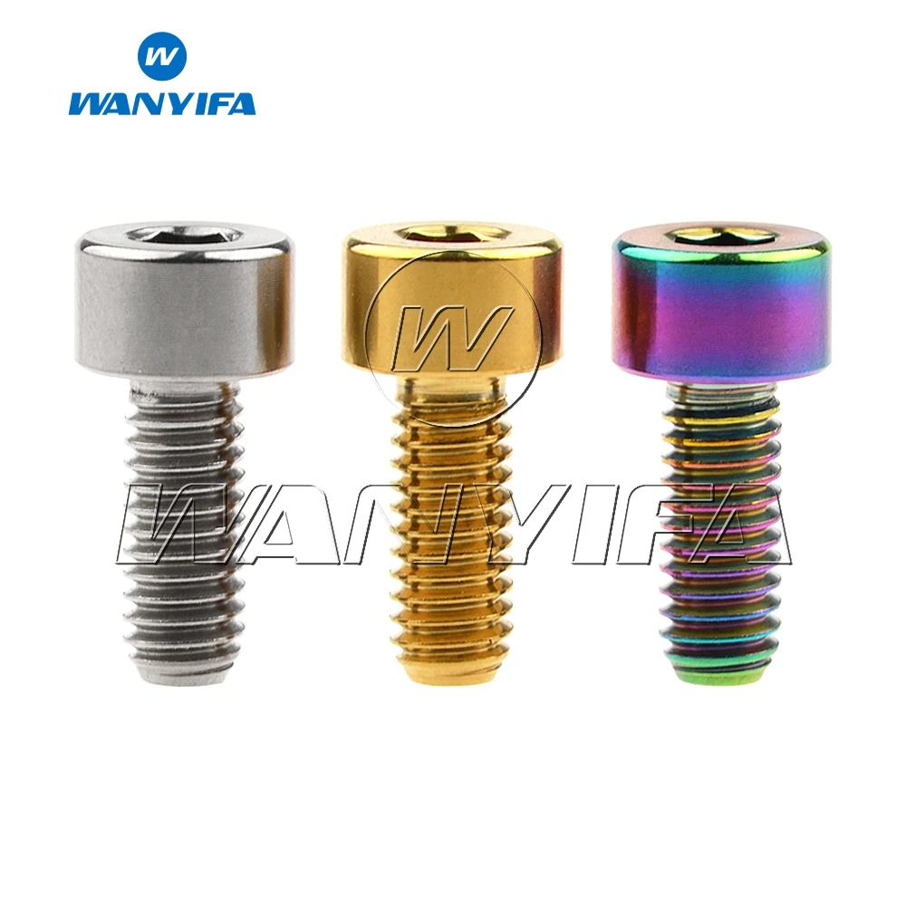 

Wanyifa Titanium Bolts M4x10/12mm Allen Key Socket Square Head Screw Bicycle Ti Fastener