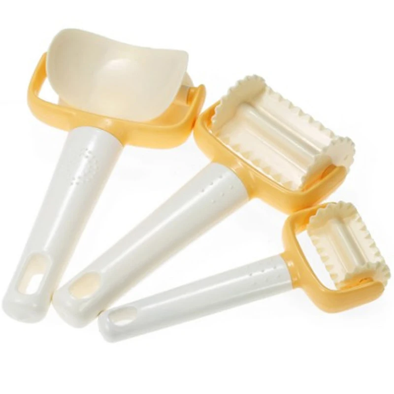 

3pcs/set Pie Mold Icing Spatula Round Cookie Cutter Rolling Biscuit Cutting Pastry Blade Circle Dough Cutter Dumpling Mold Maker