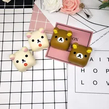 Kuutti мягкий каваи Rilakkuma Tofu Мягкий черный шоколад милый антистресс Япония Медведь Мягкий подарок для мальчиков и девочек