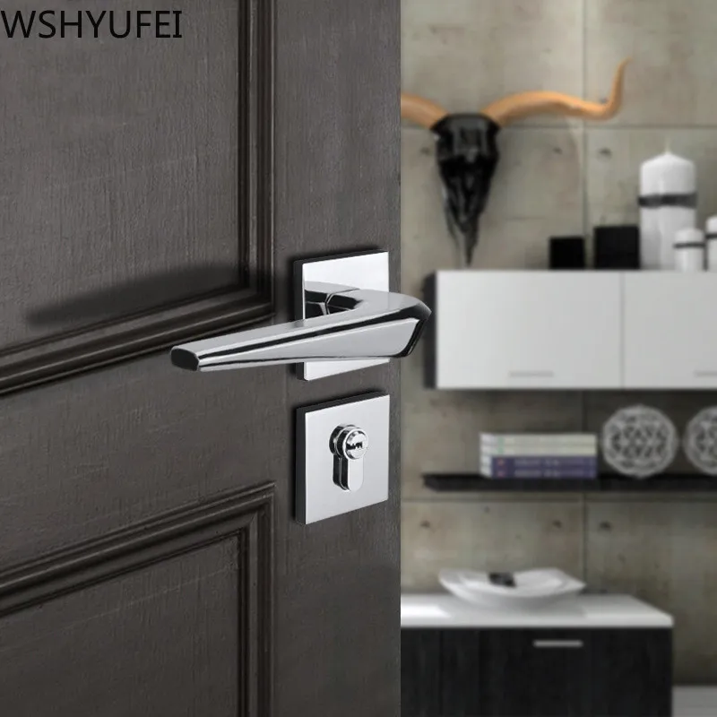  1pcs high quality home handle lock to the left and right door handle modern minimalist indoor durab - 33043435484